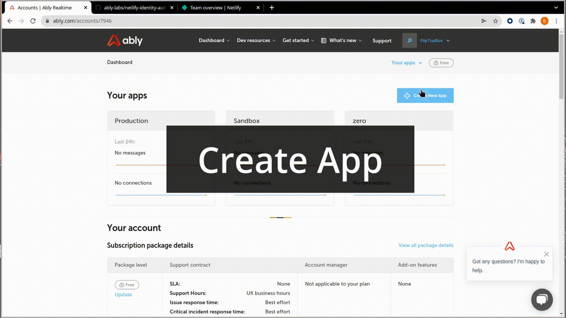 Preparation: create Ably app, fork the repo
