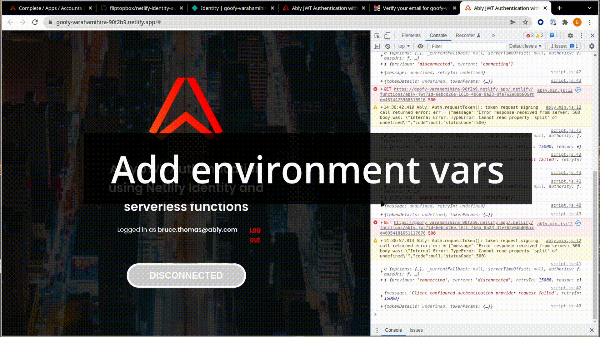 Adding environment variables and re-deploying